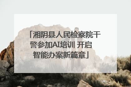 湘阴县人民检察院干警参加AI培训 开启智能办案新篇章