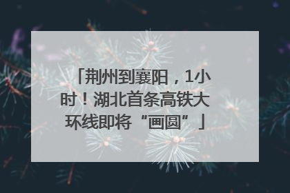 荆州到襄阳，1小时！湖北首条高铁大环线即将“画圆”