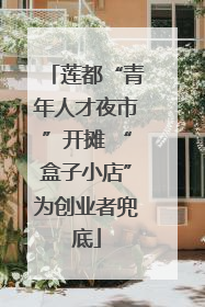 莲都“青年人才夜市”开摊 “盒子小店”为创业者兜底