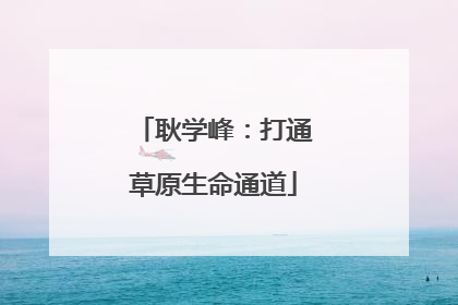 耿学峰：打通草原生命通道