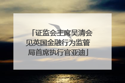 证监会主席吴清会见英国金融行为监管局首席执行官亚迪