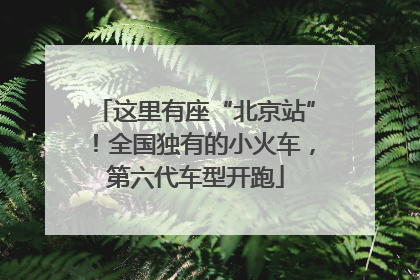 这里有座“北京站”！全国独有的小火车，第六代车型开跑