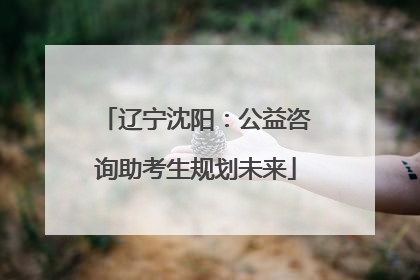 辽宁沈阳：公益咨询助考生规划未来