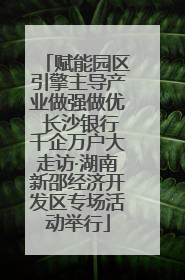 赋能园区引擎主导产业做强做优 长沙银行千企万户大走访·湖南新邵经济开发区专场活动举行