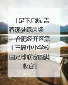 足下启航 青春逐梦绿茵场——合肥经开区第十三届中小学校园足球联赛圆满收官