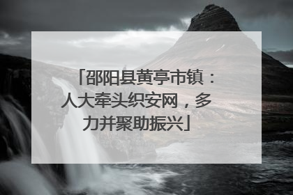 邵阳县黄亭市镇：人大牵头织安网，多力并聚助振兴