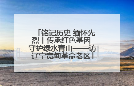 铭记历史 缅怀先烈丨传承红色基因 守护绿水青山——访辽宁宽甸革命老区