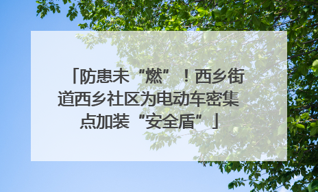 防患未“燃”！西乡街道西乡社区为电动车密集点加装“安全盾”