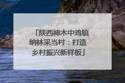 陕西神木中鸡镇纳林采当村：打造乡村振兴新样板