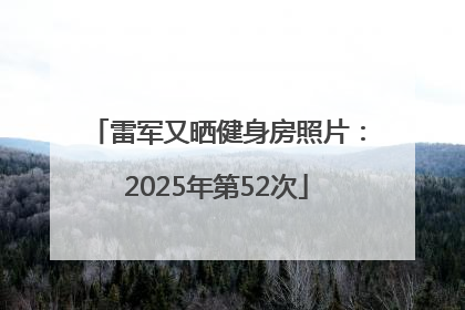 雷军又晒健身房照片：2025年第52次
