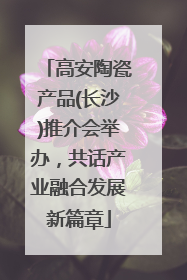 高安陶瓷产品(长沙)推介会举办，共话产业融合发展新篇章