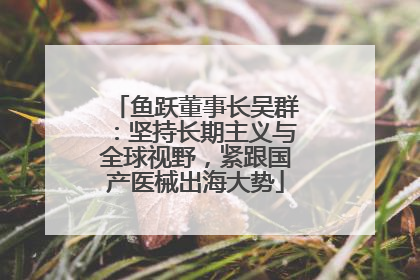 鱼跃董事长吴群：坚持长期主义与全球视野，紧跟国产医械出海大势