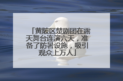 黄陂区楚剧团在露天舞台连演六天，准备了防暑设施，吸引观众上万人