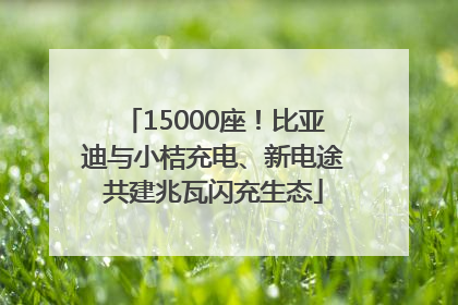 15000座！比亚迪与小桔充电、新电途共建兆瓦闪充生态