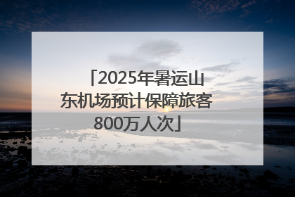 2025年暑运山东机场预计保障旅客800万人次
