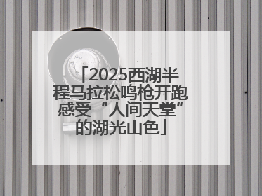 2025西湖半程马拉松鸣枪开跑感受“人间天堂”的湖光山色