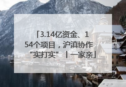 3.14亿资金、154个项目，沪滇协作“实打实”丨一家亲