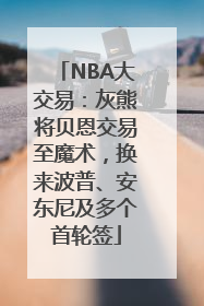 NBA大交易：灰熊将贝恩交易至魔术，换来波普、安东尼及多个首轮签